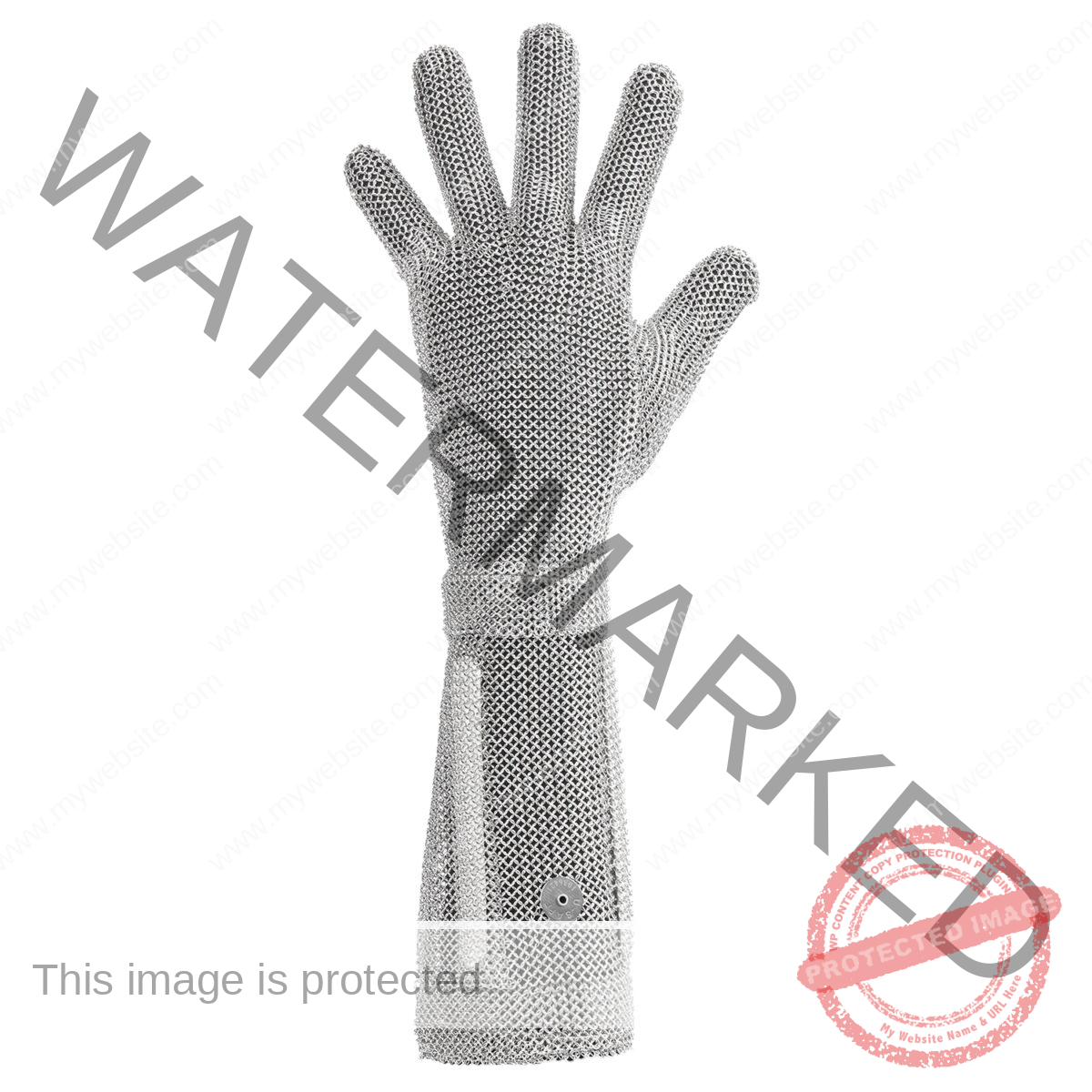 1332-15CM 1332 Five Finger Glove with Extended Cuff Textile Strap